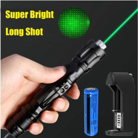Green Laser Pointer USB Rechargeable Pen Light LED Flashlight Torch Visible Beam Lazer (Option: 1PACK)